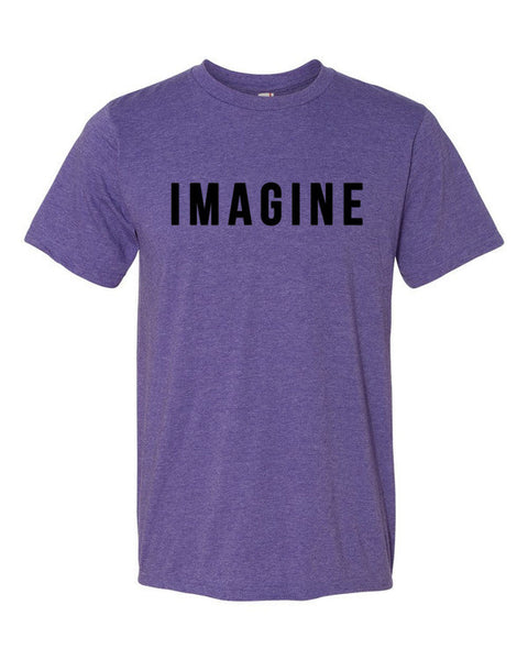 Short Sleeve Imagine Graphic T-Shirt -  - Heather Purple / S - srce threads - 5