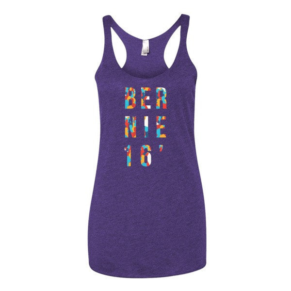 Women's Bernie Presidential Summer Rally Tank - Vintage Throwback Style Rally Design -  - Purple Rush / XS - srce threads - 5
