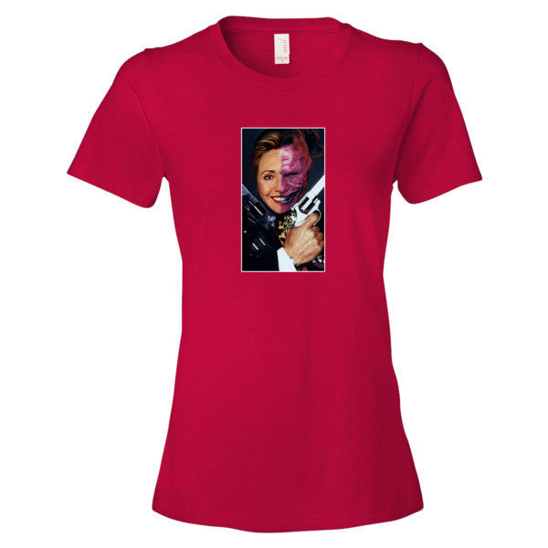 Women's "2 Face Hillary" Short Sleeve T-Shirt -  - Red / S - srce threads - 18
