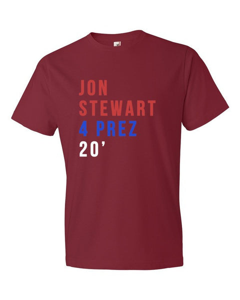 Short Sleeve Jon Stewart 4 Prez 20' T-shirt (Unisex) -  - Independence Red / S - srce threads - 14