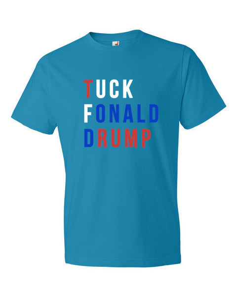 Tuck Fonald Drump Presidential Short Sleeve T-shirt (Unisex) -  - Caribbean Blue / S - srce threads - 12