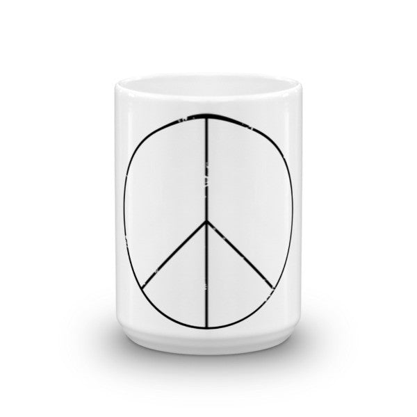 Peace Sign Skinny Black Mug -  -  - srce threads - 7