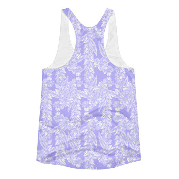 Women's Trop Vine Off Purple Summer Racerback Tank Top -  -  - srce threads - 2