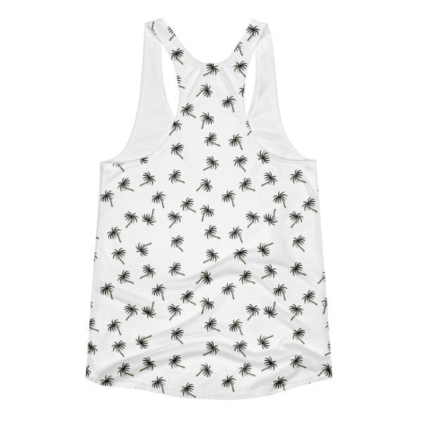 Women's Vintage Trippy Palm Tree Summer Racerback Tank -  -  - srce threads - 2