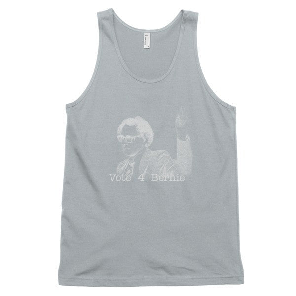 Classic Negative Bernie Rally Tank Top (Unisex) - Vintage Throwback Style Rally Design -  - New Silver / XS - srce threads - 7