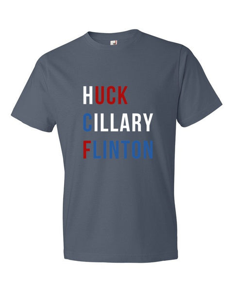 "Huck Cillary Flinton" Say What You Mean Short Sleeve T-Shirt -  - Lake / S - srce threads - 6