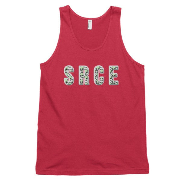 Classic SRCE Alien Green Over Design Tank Top (Unisex) -  - Red / XS - srce threads - 13