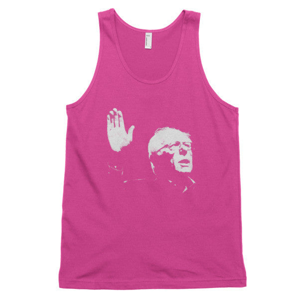 Classic Bernie Sketch Portrait Tank Top (Unisex) - Vintage Throwback Style Rally Design -  - Fuchsia / XS - srce threads - 2