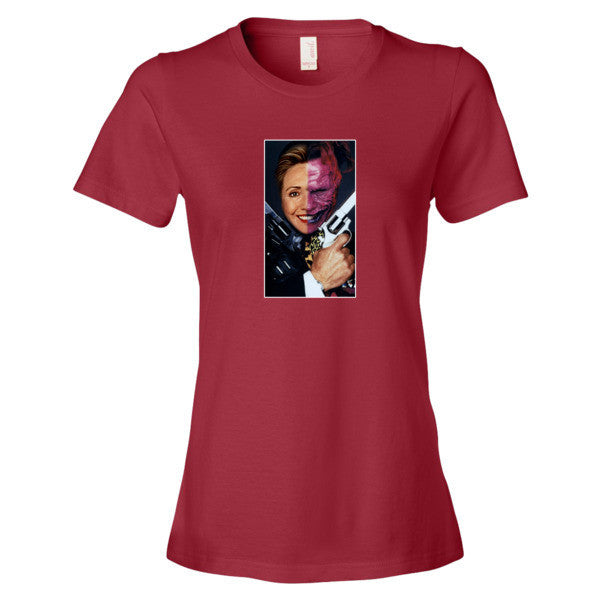 Women's "2 Face Hillary" Short Sleeve T-Shirt -  - Independence Red / S - srce threads - 15