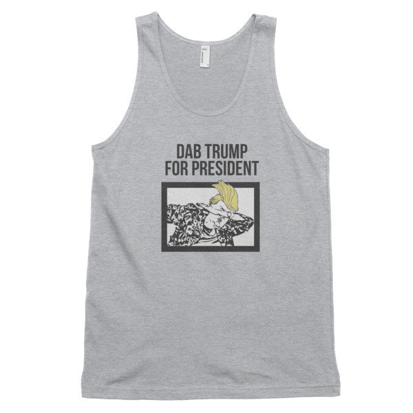 "Dab Trump for President" Classic Tank Top (Unisex) -  - Heather Grey / XS - srce threads - 1