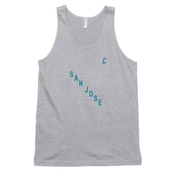 Classic "San Jose" Retro Diagonal Captain Double Zero Summer Tank Top (Unisex) -  - Heather Grey / XS - srce threads - 5