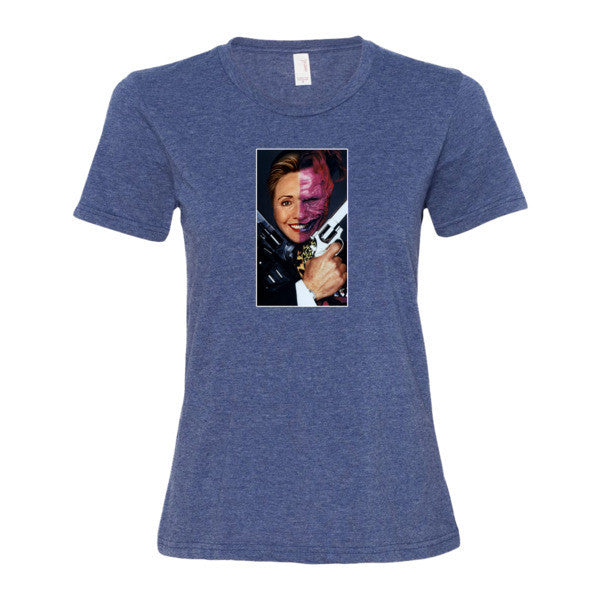 Women's "2 Face Hillary" Short Sleeve T-Shirt -  - Heather Blue / S - srce threads - 6