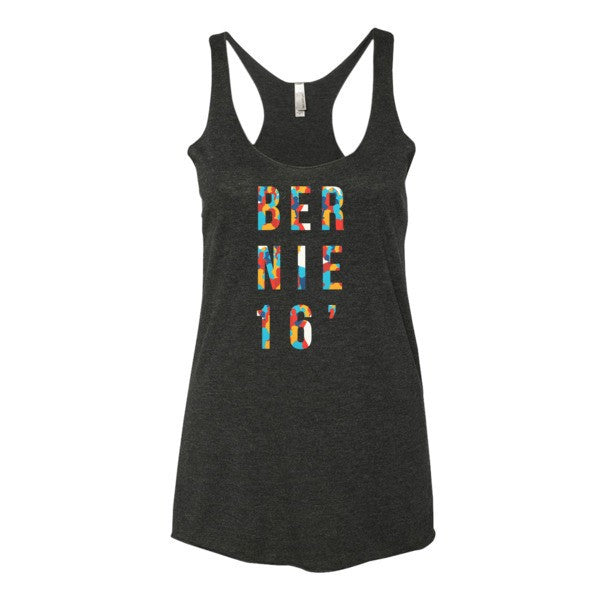 Women's Bernie Presidential Summer Rally Tank - Vintage Throwback Style Rally Design -  - Vintage Black / XS - srce threads - 1