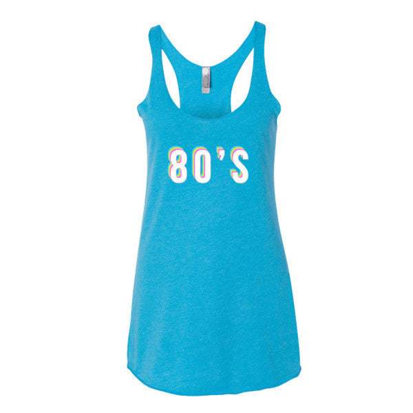 Women's Vibrant Retro 80'S Tank Top -  - Vintage Turquoise / XS - srce threads - 10