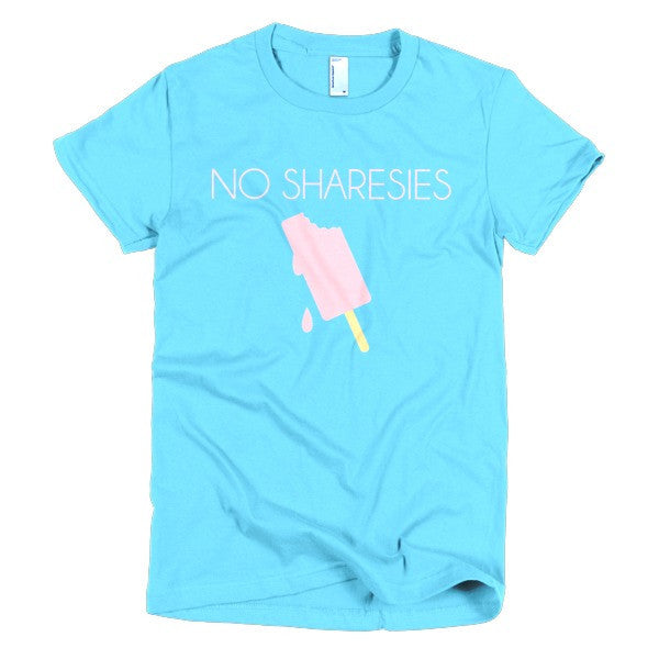 Women's "No Sharesies" Summer Drip Vintage Ice Cream Racerback T-Shirt -  - Aqua / S - srce threads - 13