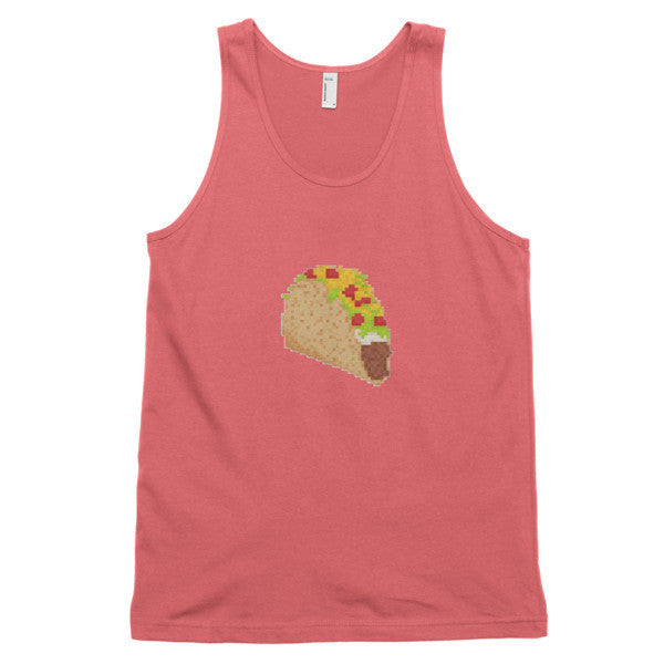 Classic 8 Bit Taco Tank Top (Unisex) -  - Coral / XS - srce threads - 14