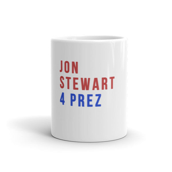 Jon Stewart for Prez Mug - 11 oz 15 oz - Mugs -  - srce threads - 1