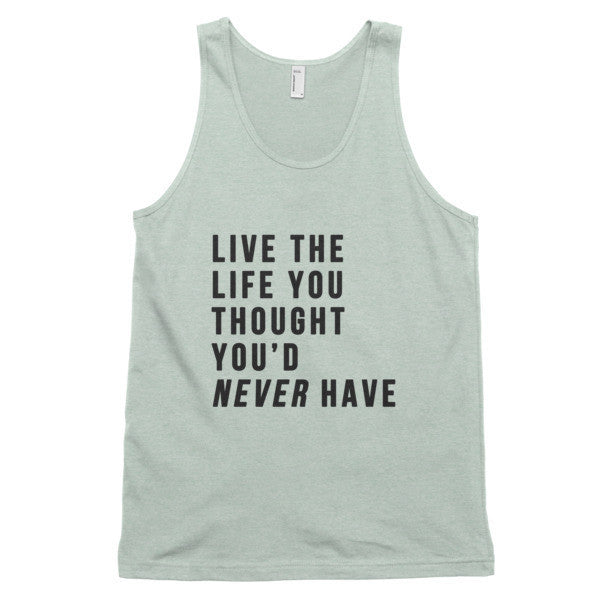 Classic Live the Life Tank Top (Unisex) -  - Ash Grey Sea Foam / XS - srce threads - 6