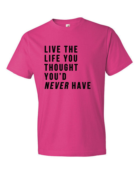 Short Sleeve Live the Life T-Shirt -  - Hot Pink / S - srce threads - 14
