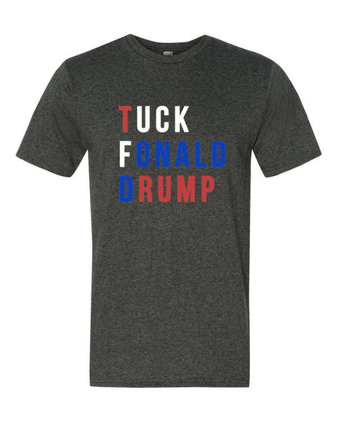 Tuck Fonald Drump Presidential Short Sleeve T-shirt (Unisex) -  - Heather Dark Grey / S - srce threads - 3