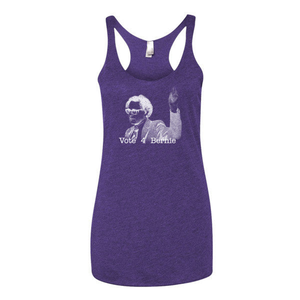 Women's Negative Bernie Rally Summer Tank Top - Vintage Throwback Style Rally Design -  - Purple Rush / XS - srce threads - 5