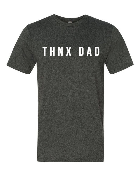 Short Sleeve THNX DAD Modern Father's Day T-Shirt -  - Heather Dark Grey / S - srce threads - 2