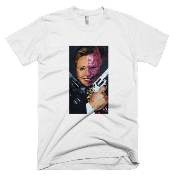 "2 Face Hillary" Short Sleeve T-Shirt (Unisex) -  - White / XS - srce threads - 2