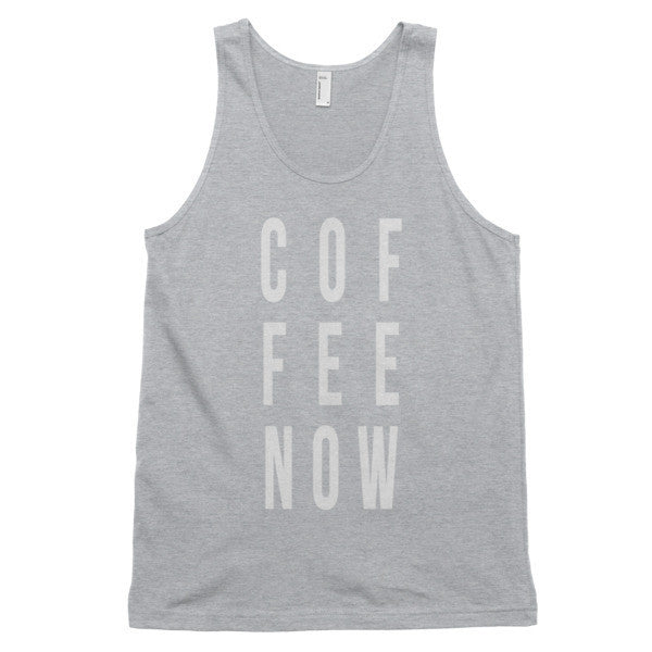 Classic Coffee Now Morning Person Tank Top (Unisex) -  - Heather Grey / XS - srce threads - 4