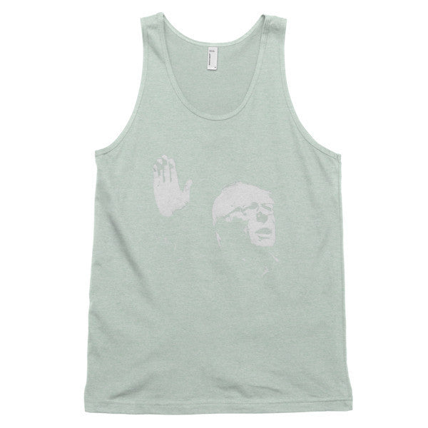 Classic Bernie Sketch Portrait Tank Top (Unisex) - Vintage Throwback Style Rally Design -  - Ash Grey Sea Foam / XS - srce threads - 9