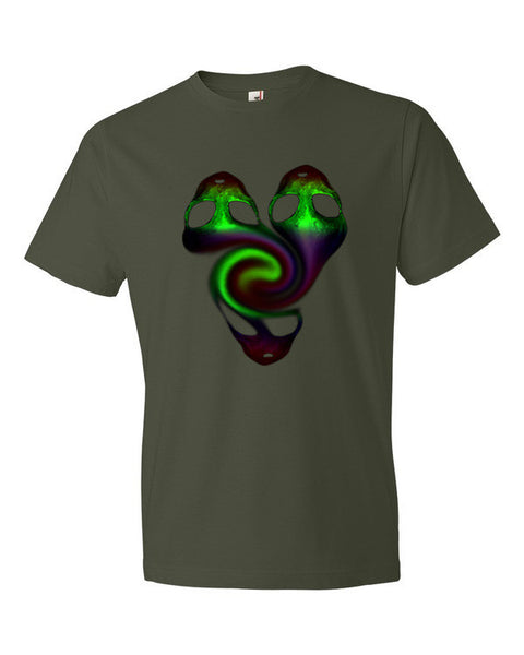 Short Sleeve Trippy Psycho Tri Alien T-Shirt -  - City Green / S - srce threads - 4
