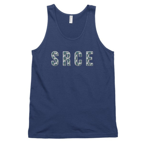 Classic SRCE Alien Blue Over Design Tank Top (Unisex) -  - Navy / XS - srce threads - 4