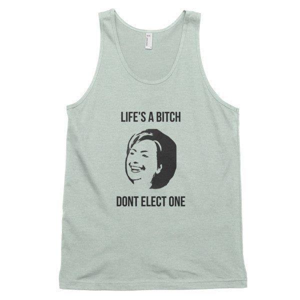 "Life's  A Bitch" Hillary Black Tank Top (Unisex) -  - Ash Grey Sea Foam / XS - srce threads - 6