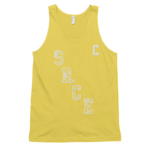Classic SRCE Vintage Diagonal Hockey Throwback Tank Top Shirt (Unisex) -  - Sunshine / XS - srce threads - 9