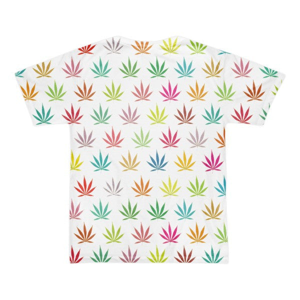 Black Classic Pot Leaf Pop Neon T-Shirt (unisex) -  -  - srce threads - 2