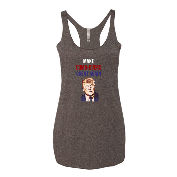 Women's Make Comb-overs Great Again Racerback Summer Tank Top -  - Macchiato / XS - srce threads - 2