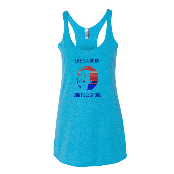 Women's "Life's a Bitch" Hillary Tank Top -  - Vintage Turquoise / XS - srce threads - 3