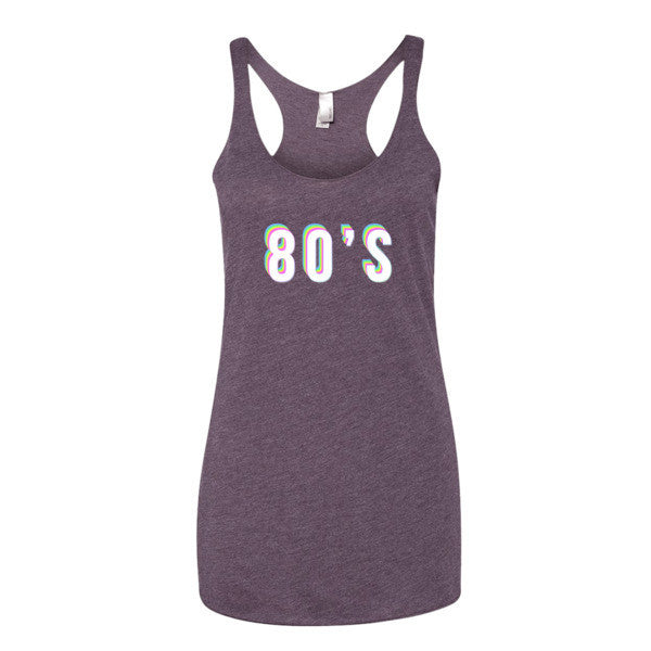 Women's Vibrant Retro 80'S Tank Top -  - Vintage Purple / XS - srce threads - 6