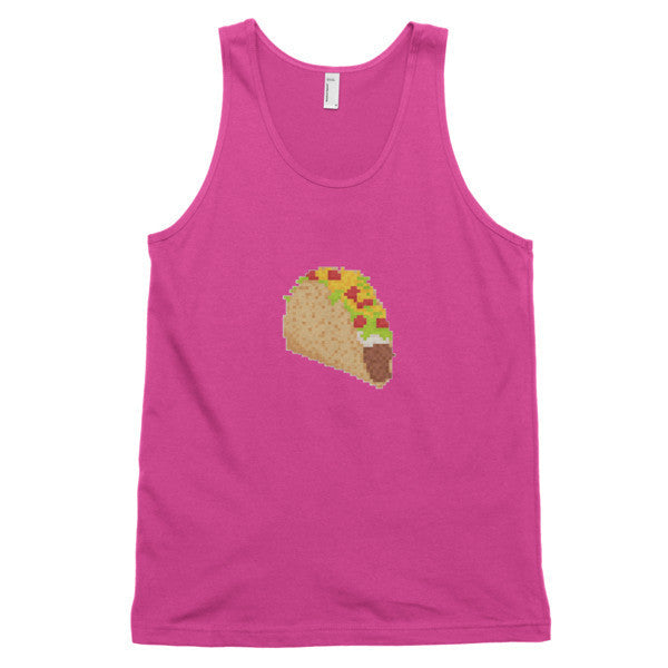 Classic 8 Bit Taco Tank Top (Unisex) -  - Fuchsia / XS - srce threads - 15