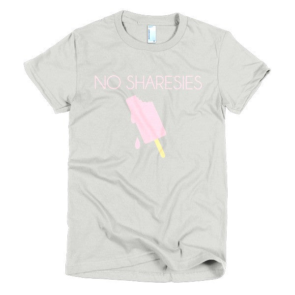 Women's "No Sharesies" Summer Drip Vintage Ice Cream Racerback T-Shirt -  - New Silver / S - srce threads - 8