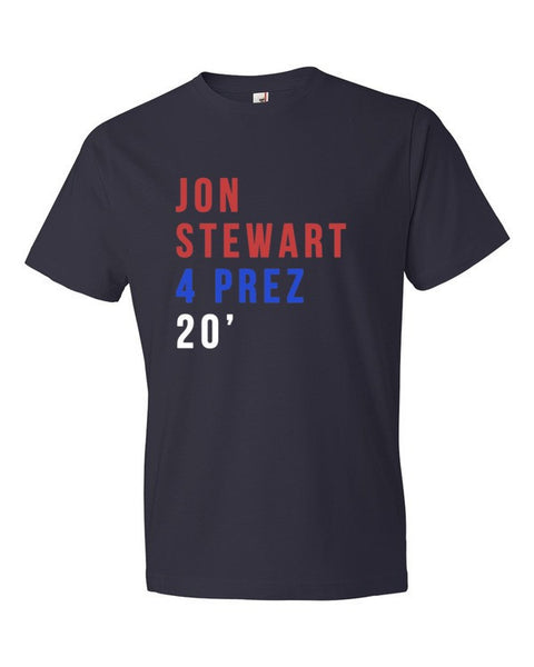 Short Sleeve Jon Stewart 4 Prez 20' T-shirt (Unisex) -  - Navy / S - srce threads - 5