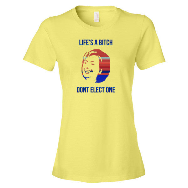 Women's "Life's a Bitch" Hillary Short Sleeve T-Shirt -  - Spring Yellow / S - srce threads - 7