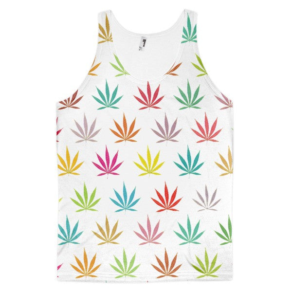 Classic Neon Pot Leaf Summer Tank Top (Unisex) -  - XS - srce threads - 1