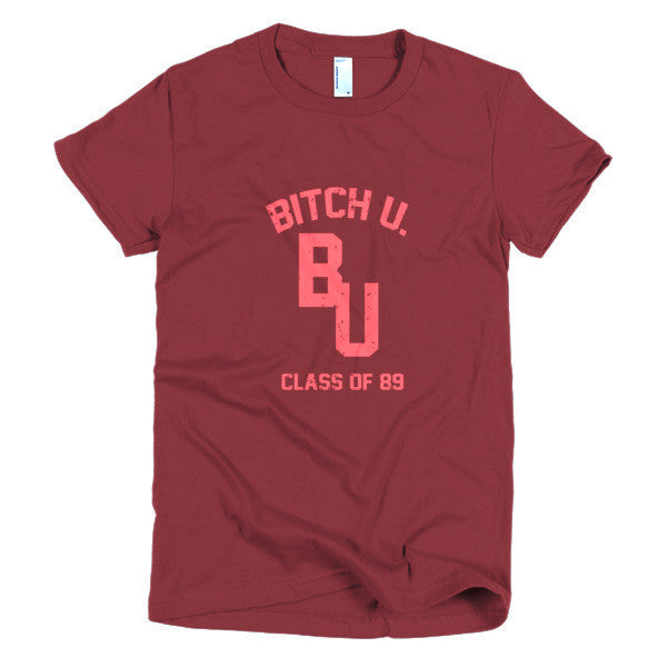 Women's Classic "Bitch U. Class of 89'" Vintage T-Shirt (Unisex) -  - Cranberry / S - srce threads - 19