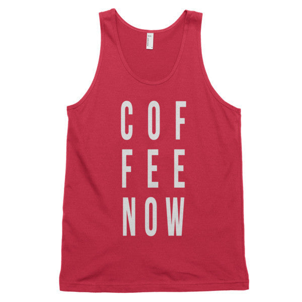 Classic Coffee Now Morning Person Tank Top (Unisex) -  - Red / XS - srce threads - 12
