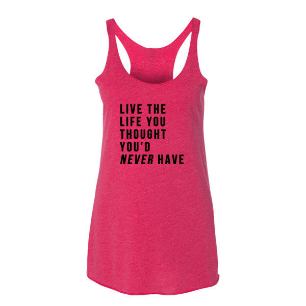 Women's Live the Life Tank Top -  - Vintage Shocking Pink / XS - srce threads - 10