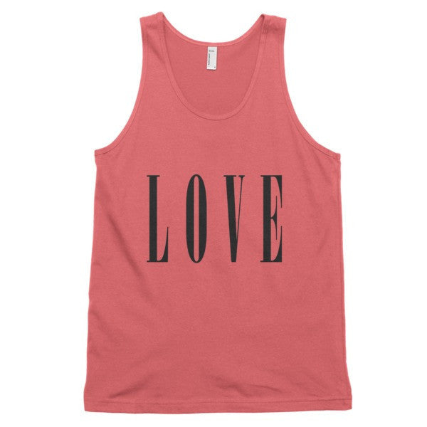 Classic LOVE Tank Top (Unisex) -  - Coral / XS - srce threads - 13