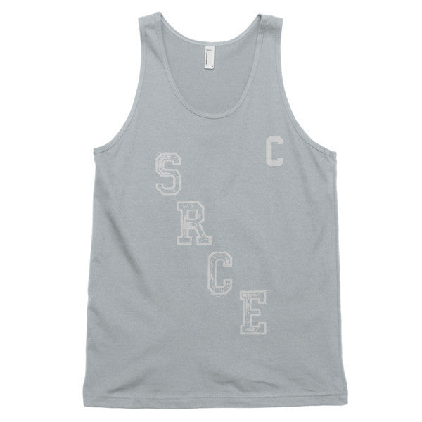 Classic SRCE Vintage Diagonal Hockey Throwback Tank Top Shirt (Unisex) -  - New Silver / XS - srce threads - 6