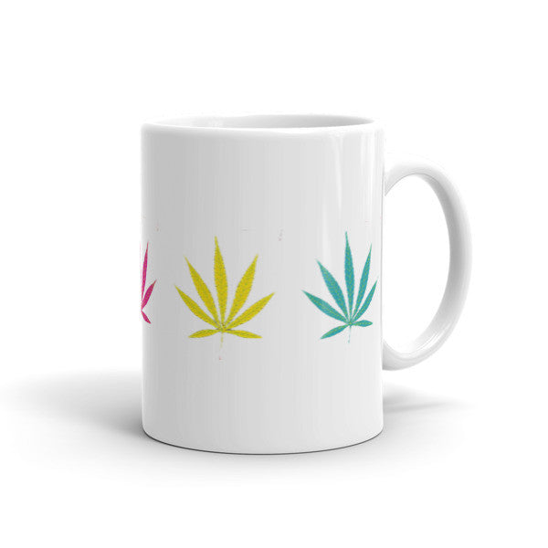 Pop Pot Leaf Neon "Wake n Bake" Mug -  - 11oz - srce threads - 1