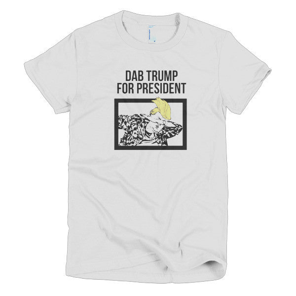 Women's "Dab Trump for President" Short Sleeve T-Shirt -  - White / S - srce threads - 1