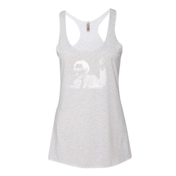 Women's Negative Bernie Rally Summer Tank Top - Vintage Throwback Style Rally Design -  - Heather White / XS - srce threads - 9